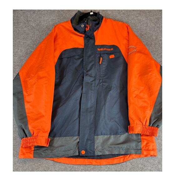 VINTAGE 90s NFL Reebok Chicago Bears Jacket Mens Medium Colorblock Football - Picture 1 of 5
